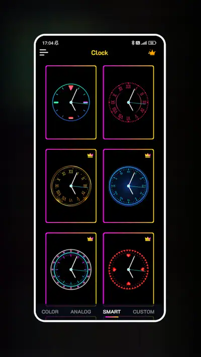 Neon Clock Wallpaper screenshot 1