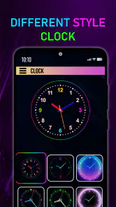 Neon Digital Clock Smart Watch screenshot
