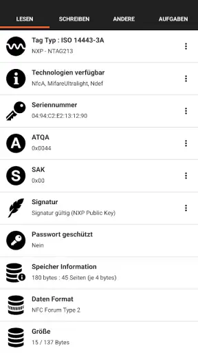NFC Tools screenshot 1