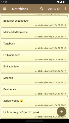 Notepad - einfache Notizen screenshot 1