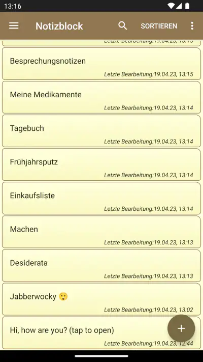 Notepad - einfache Notizen screenshot 1