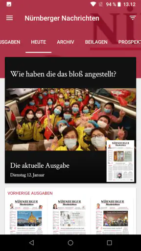 Nürnberger Nachrichten E-Paper screenshot 1