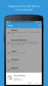 Parcels: Sendungsverfolgung screenshot
