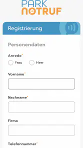 Parknotruf screenshot
