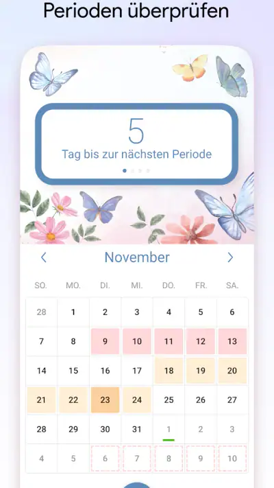 Perioden Kalender: Mein Zyklus screenshot 1