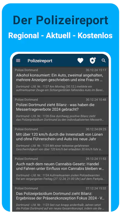 Polizeireport screenshot 1