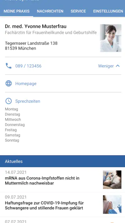 PraxisApp - Meine GynPraxis screenshot 1