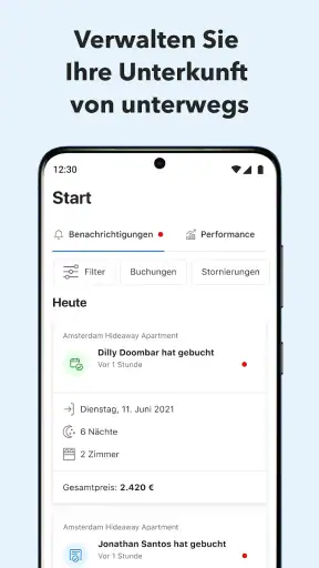 Pulse für Booking.com-Partner screenshot 1