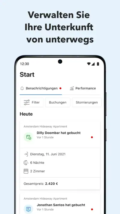 Pulse für Booking.com-Partner screenshot 1