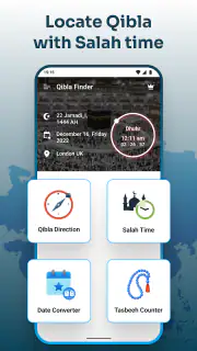 Qibla Compass with Salah Time screenshot 2