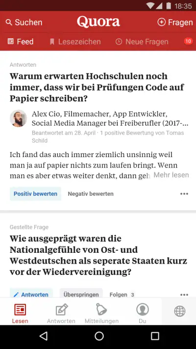 Quora screenshot 1