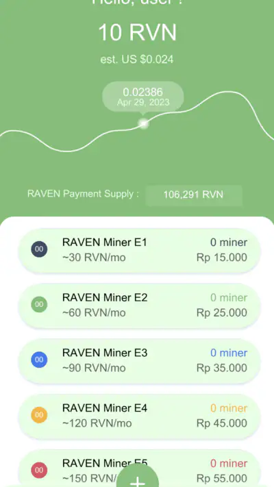 RAVEN Miner by NVS screenshot 1