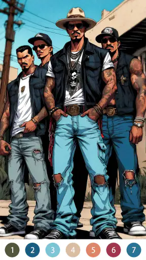 Rebel Gangster Coloring Pages screenshot 1