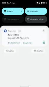 Regen-Alarm (Rain Alarm) screenshot
