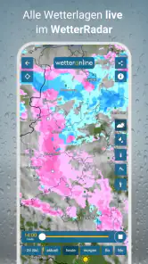 RegenRadar mit Unwetterwarnung screenshot