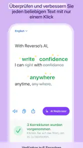 Reverso Übersetzer Wörterbuch screenshot