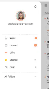 Samsung Email screenshot