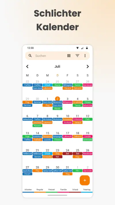 Schlichter Kalender screenshot 1