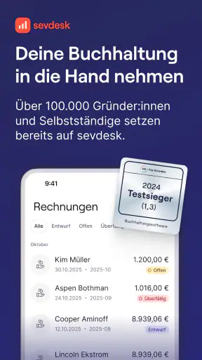 sevdesk Buchhaltung & Rechnung screenshot 1