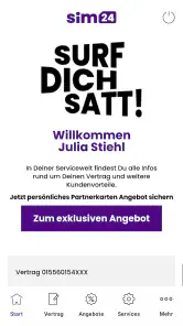 sim24 Servicewelt screenshot