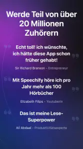 Speechify: KI-Vorlese-App screenshot