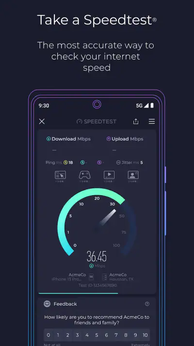 Speedtest von Ookla screenshot 1