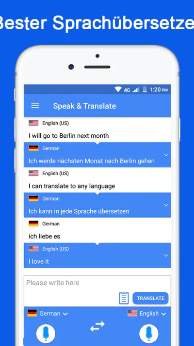Sprechen und übersetzen screenshot 1
