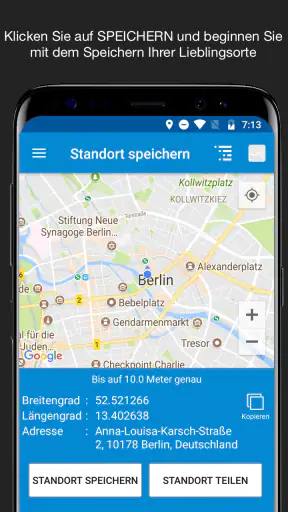 Standort speichern GPS screenshot 1