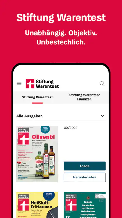 Stiftung Warentest screenshot 1