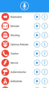 Stimmwandler mit Effekten screenshot
