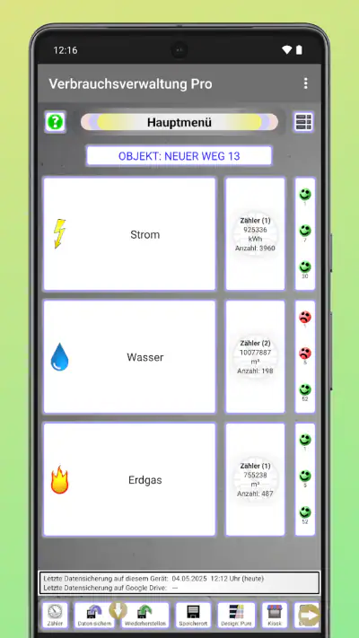 Strom & Zählerverwaltung screenshot 1
