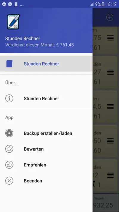 Stundenrechner Pro screenshot 1