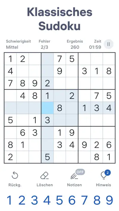Sudoku.com - Geduldsspiele screenshot 1