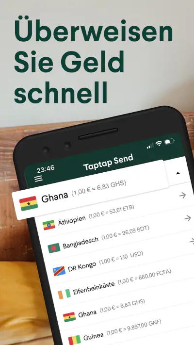 Taptap Send: Geld überweisen screenshot 1