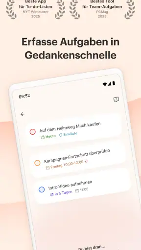 Todoist: To do list, Kalender screenshot 1