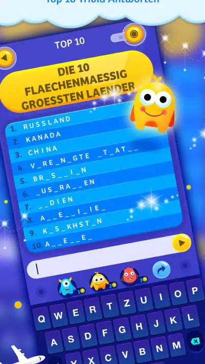 Top 10 Trivia Quiz Quizfragen screenshot 1
