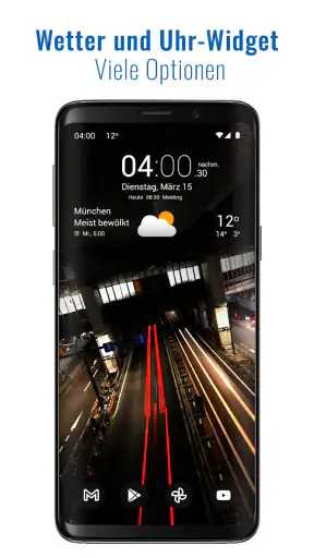 Transparente Uhr & Wetter screenshot 1