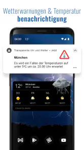Transparente Uhr & Wetter screenshot