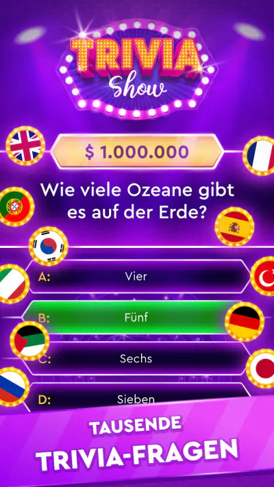 Trivia-Spiel: Millionär Quiz screenshot 1