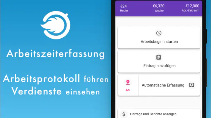 TSQ Arbeitszeiterfassung screenshot 1