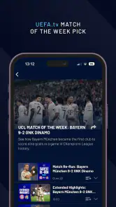 UEFA.tv screenshot