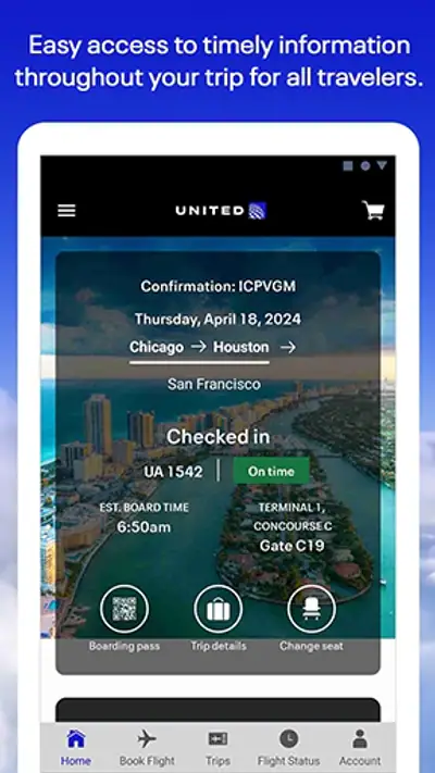United Airlines screenshot 1