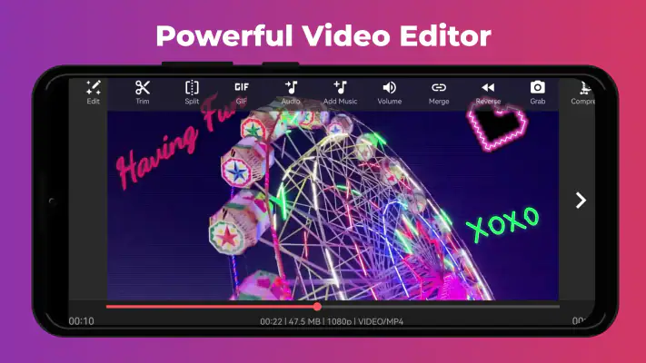 Video Bearbeiten - AndroVid screenshot 1
