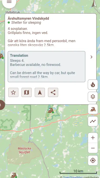Vindskyddskartan (Shelter Map) screenshot 1
