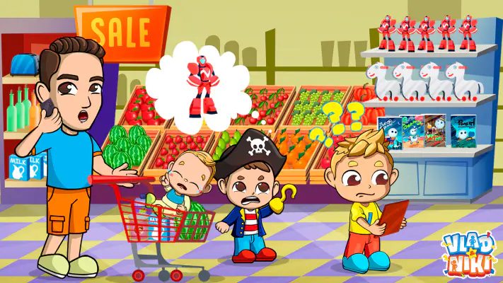 Vlad & Niki Supermarkt Spiel screenshot 1