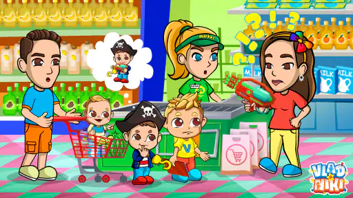 Vlad & Niki Supermarkt Spiel screenshot 2
