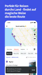 Wanderlog reisen routenplaner screenshot 3