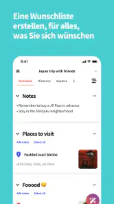 Wanderlog reisen routenplaner screenshot