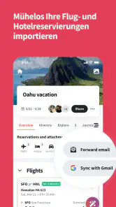 Wanderlog reisen routenplaner screenshot