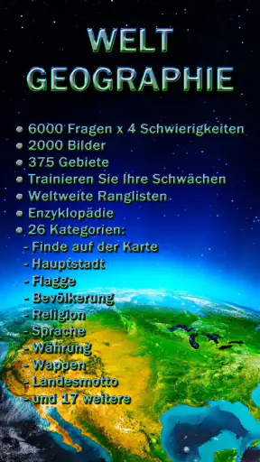 Welt Geographie - Quiz-Spiel screenshot 1